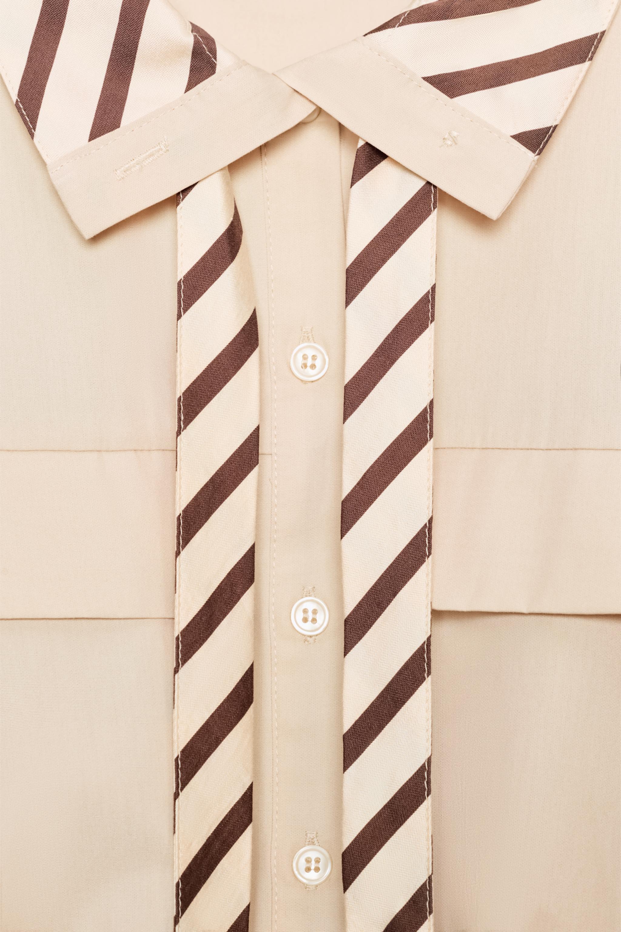 CONTRAST COLLAR POPLIN SHIRT